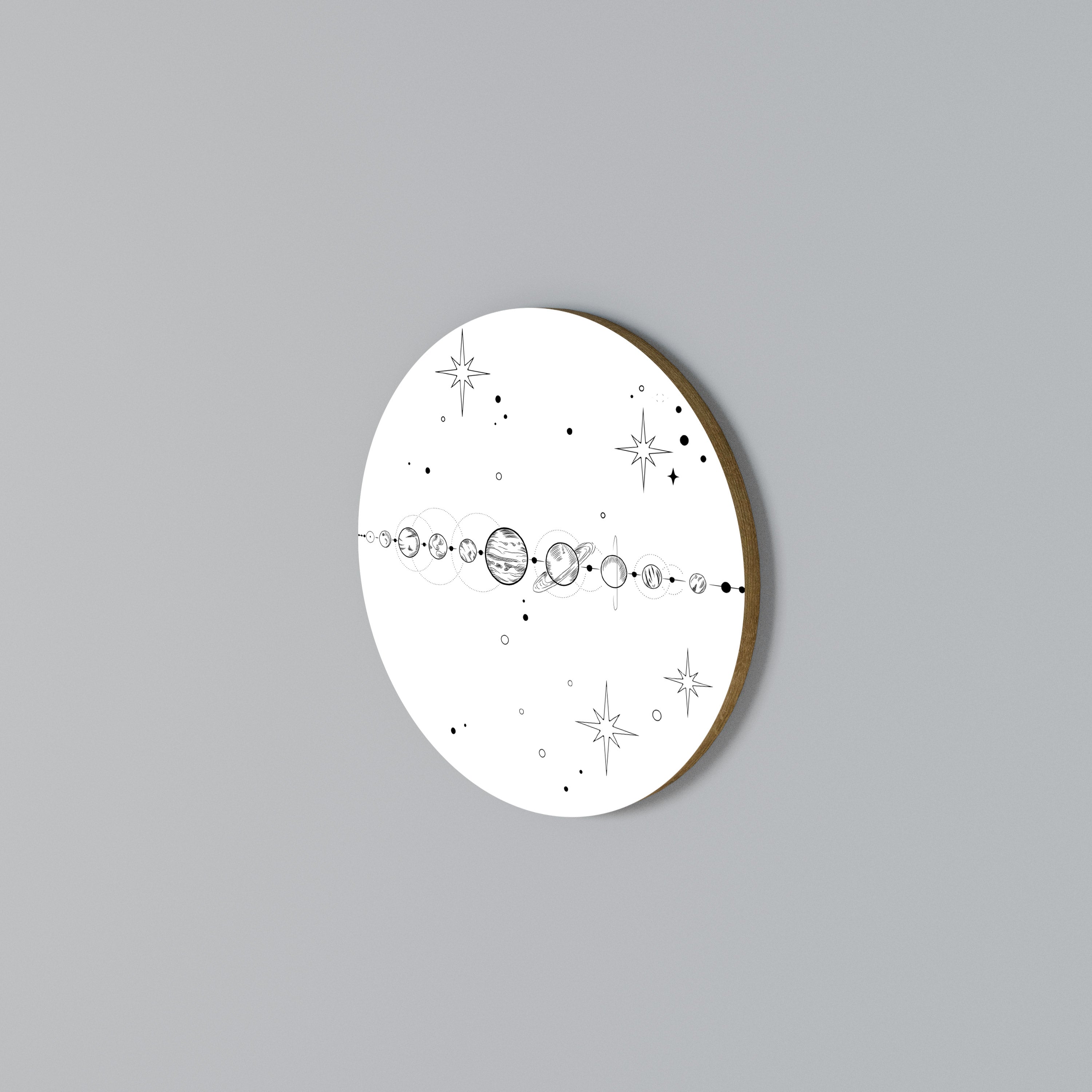 GALAXY OUTLINE Round Wall Art