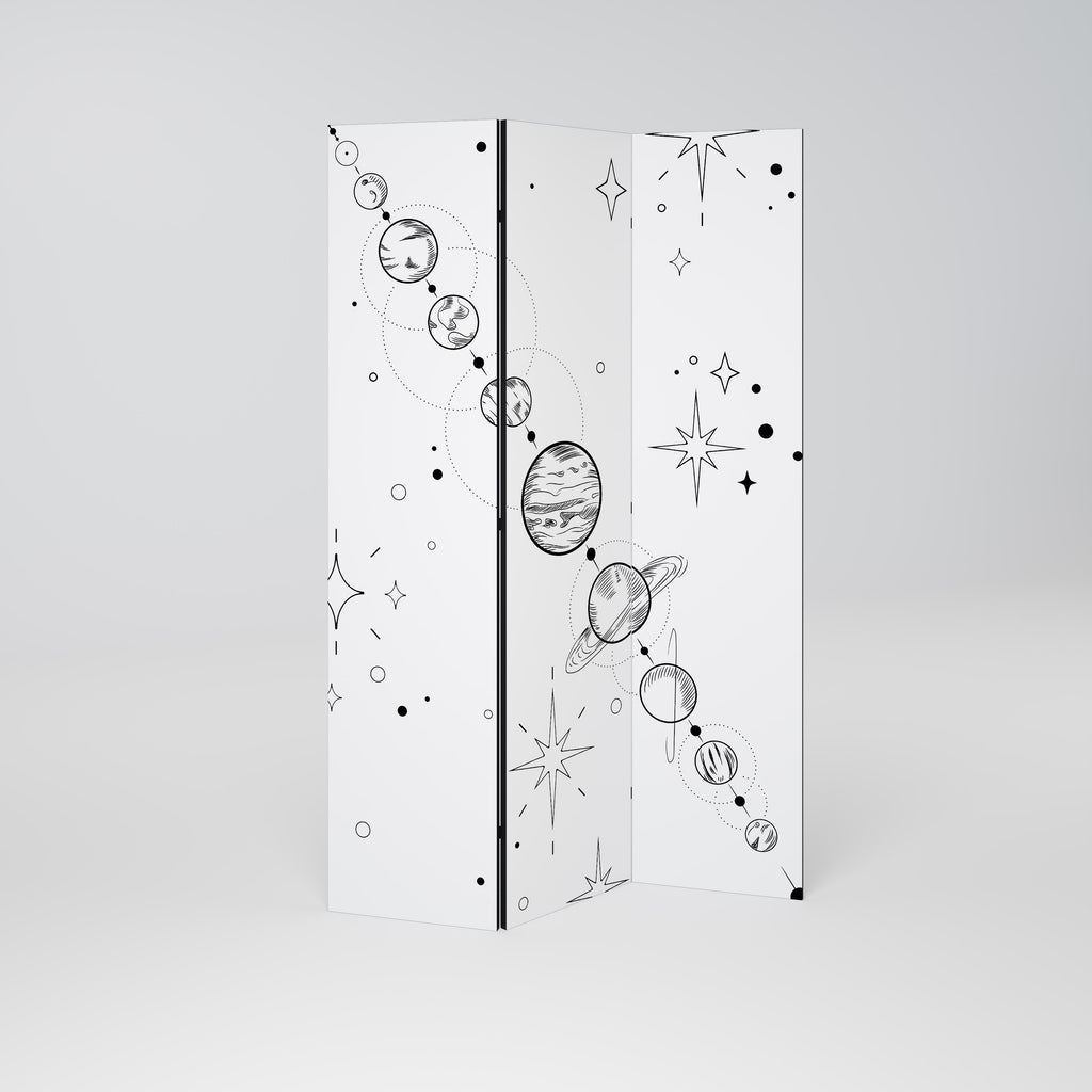 GALAXY OUTLINE Decorative 3-Panel Room Divider