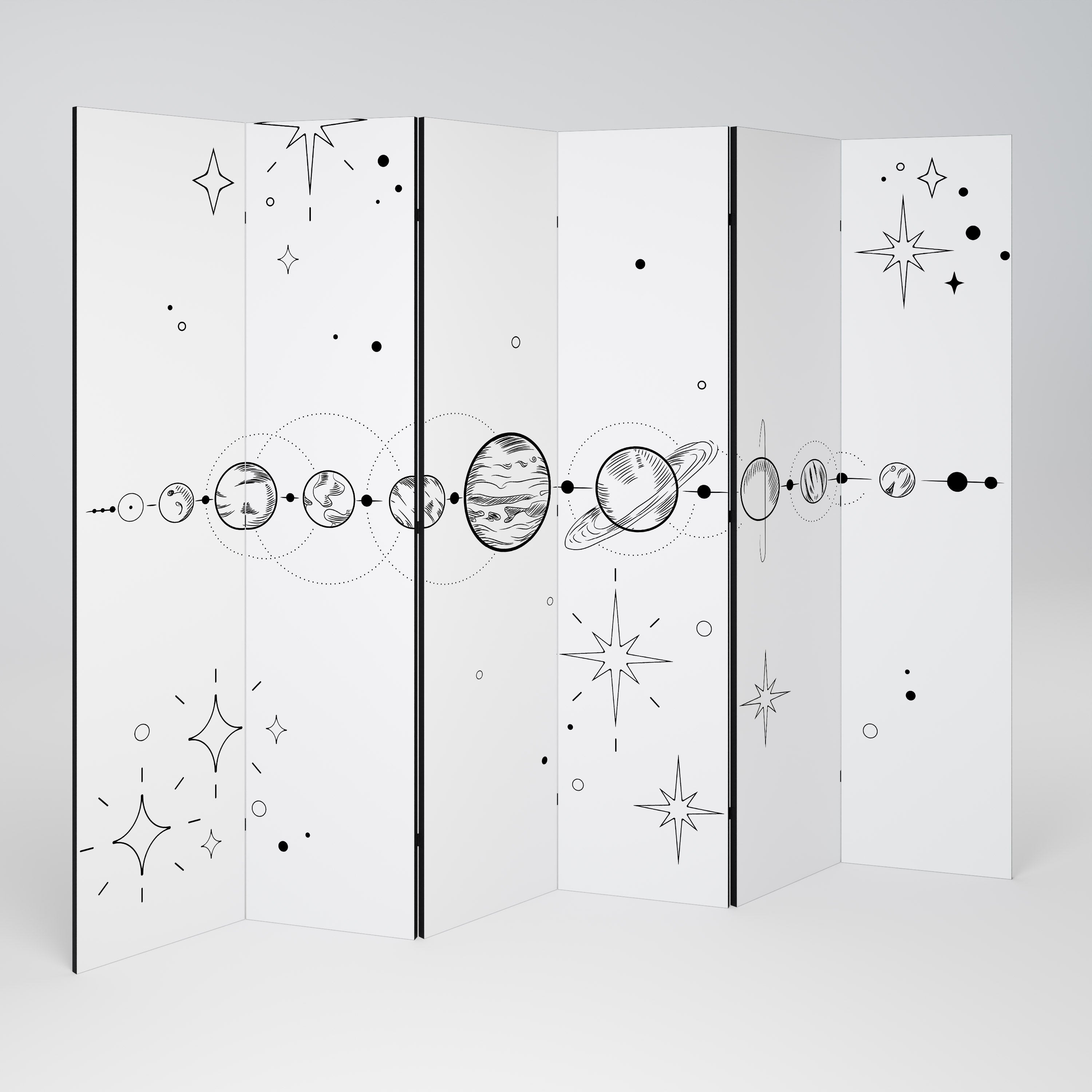Biombo decorativo de 6 paneles GALAXY OUTLINE