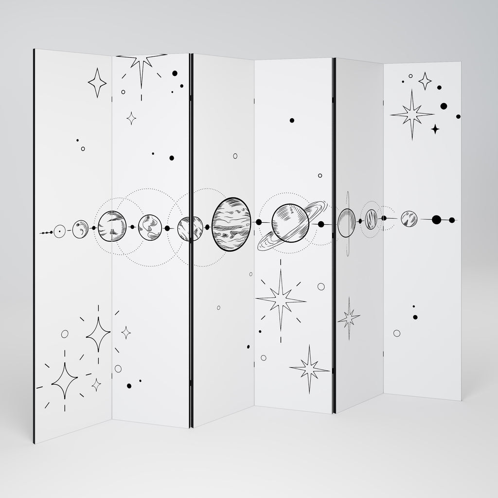 Biombo decorativo de 6 paneles GALAXY OUTLINE