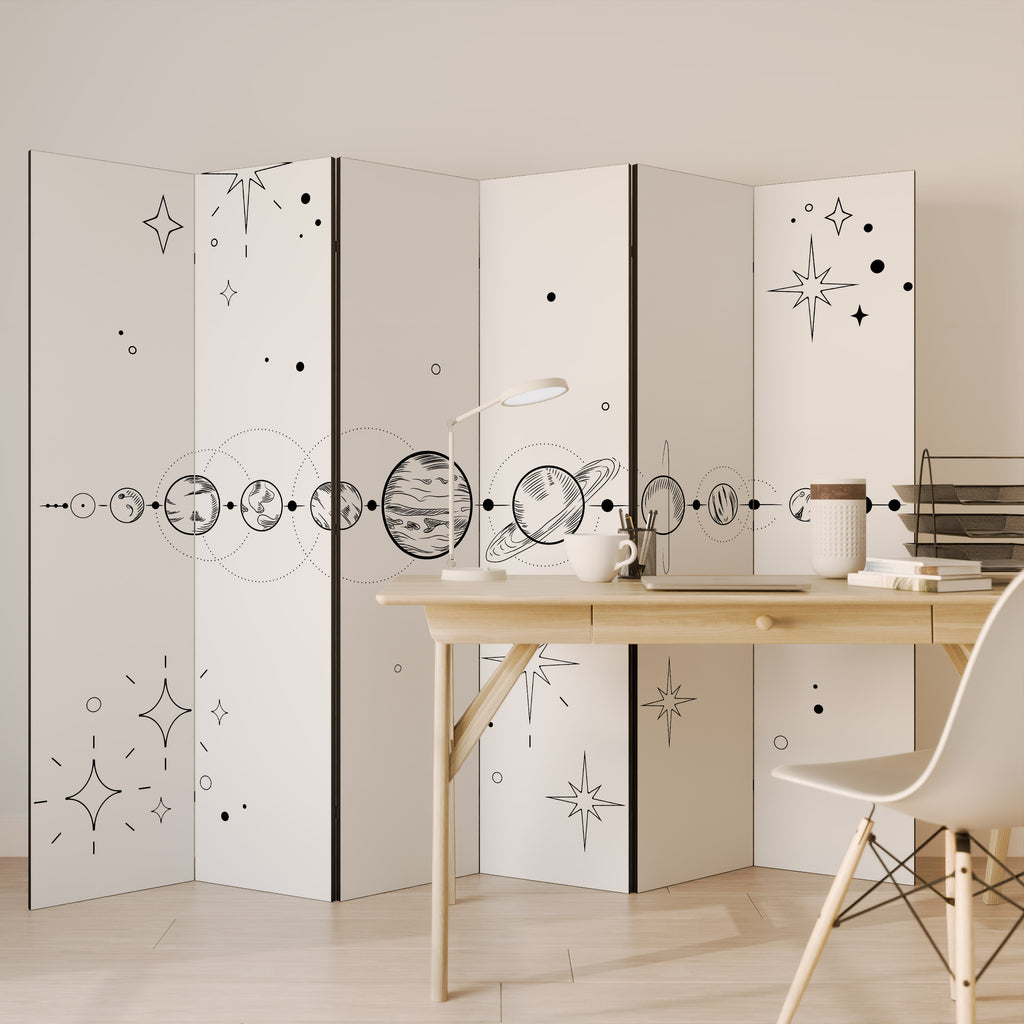 Biombo decorativo de 6 paneles GALAXY OUTLINE