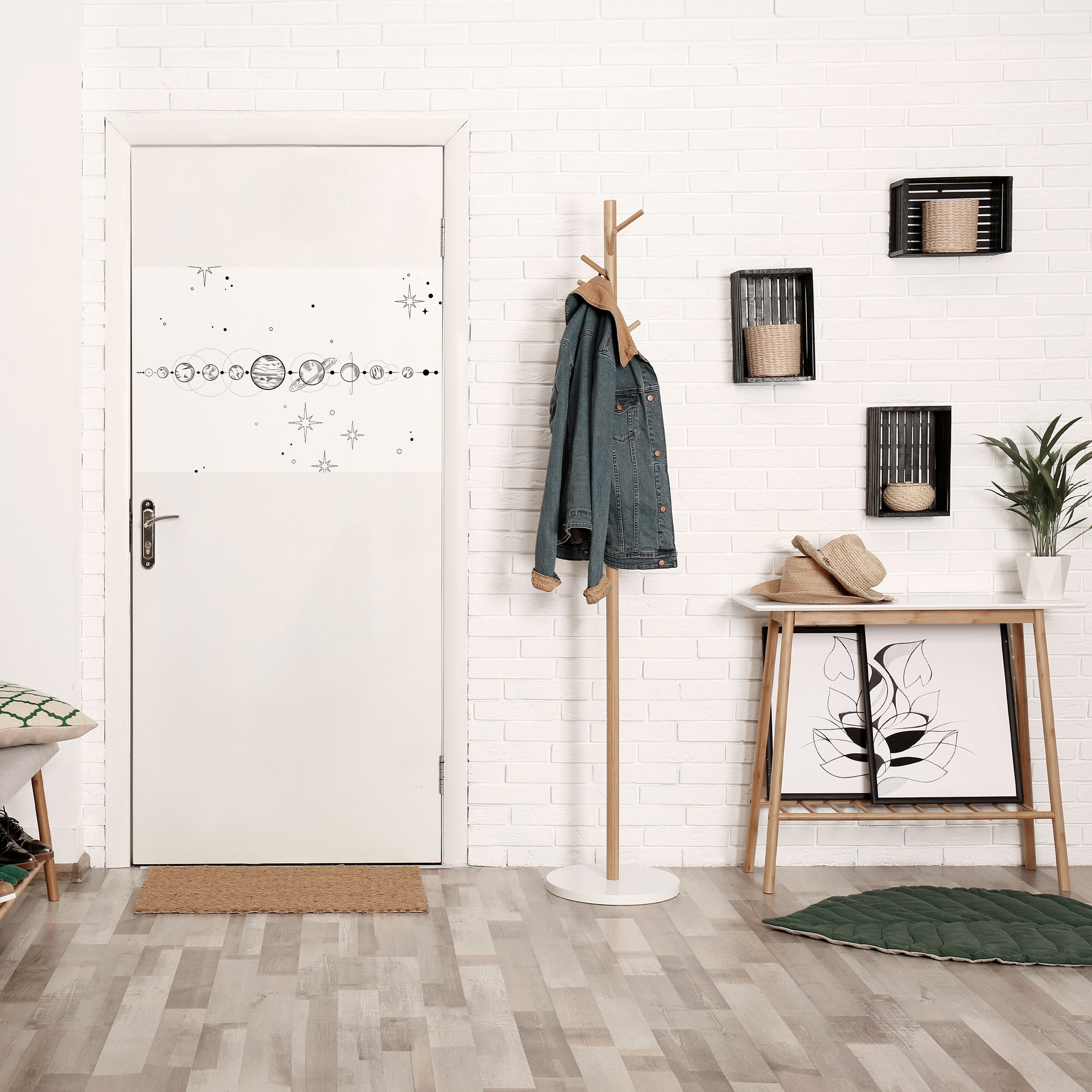 Póster horizontal autoadhesivo CONTORNO DE GALAXIA