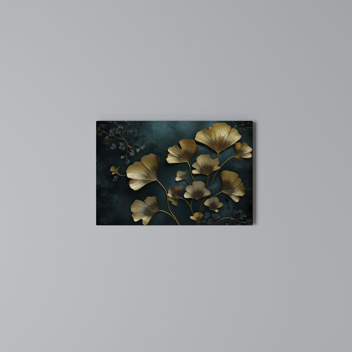 GOLDEN FLORA FANTASY Cuadro en lienzo horizontal