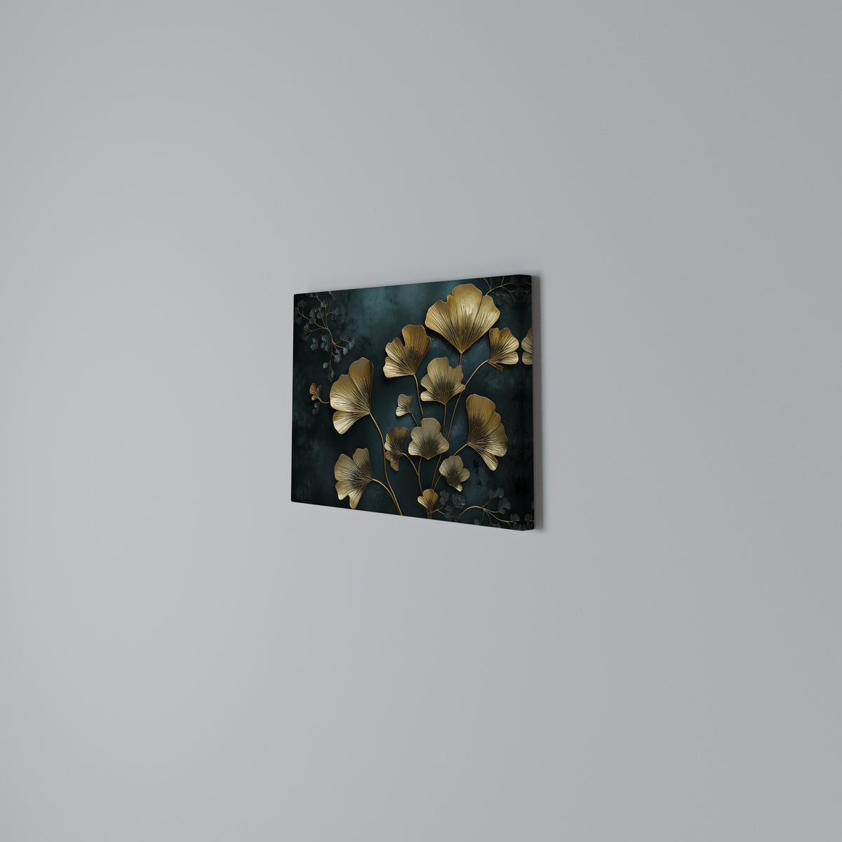 GOLDEN FLORA FANTASY Cuadro en lienzo horizontal