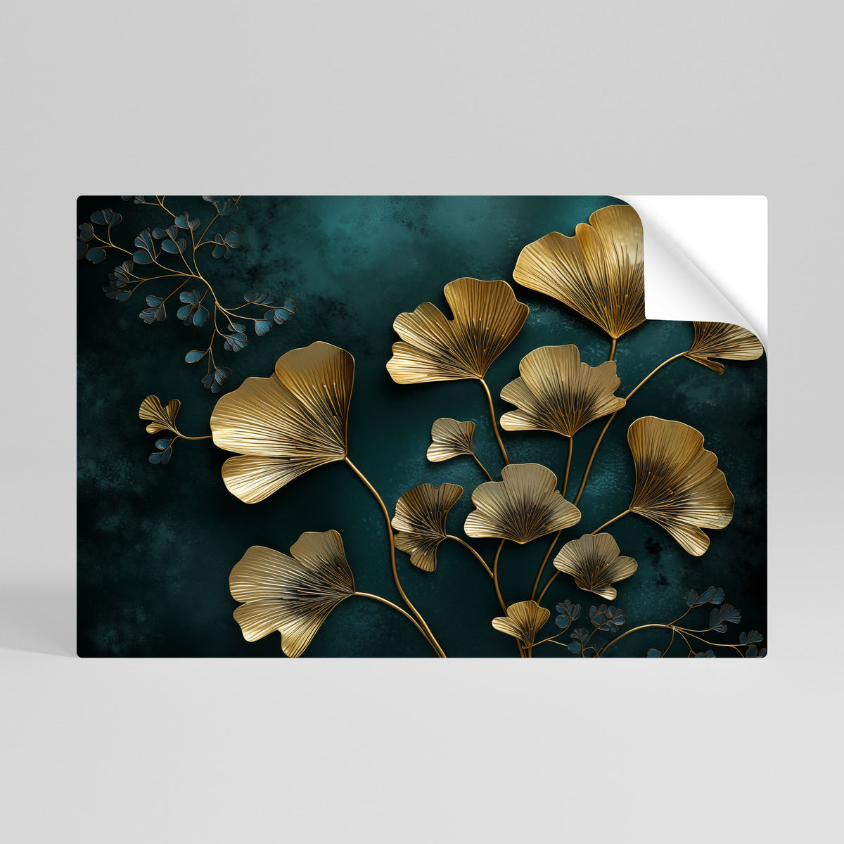 GOLDEN FLORA FANTASY Póster adhesivo horizontal