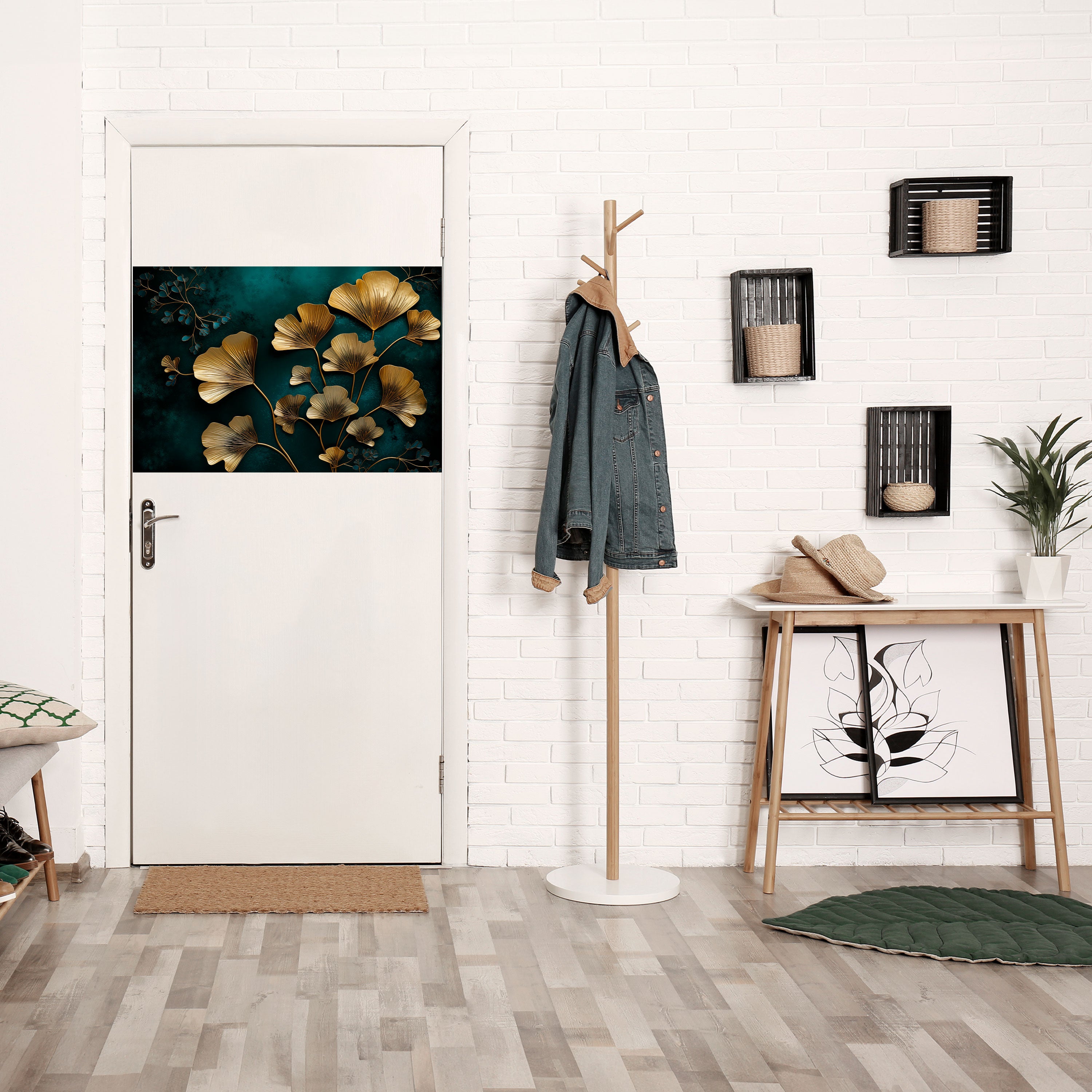 Póster horizontal autoadhesivo GOLDEN FLORA FANTASY