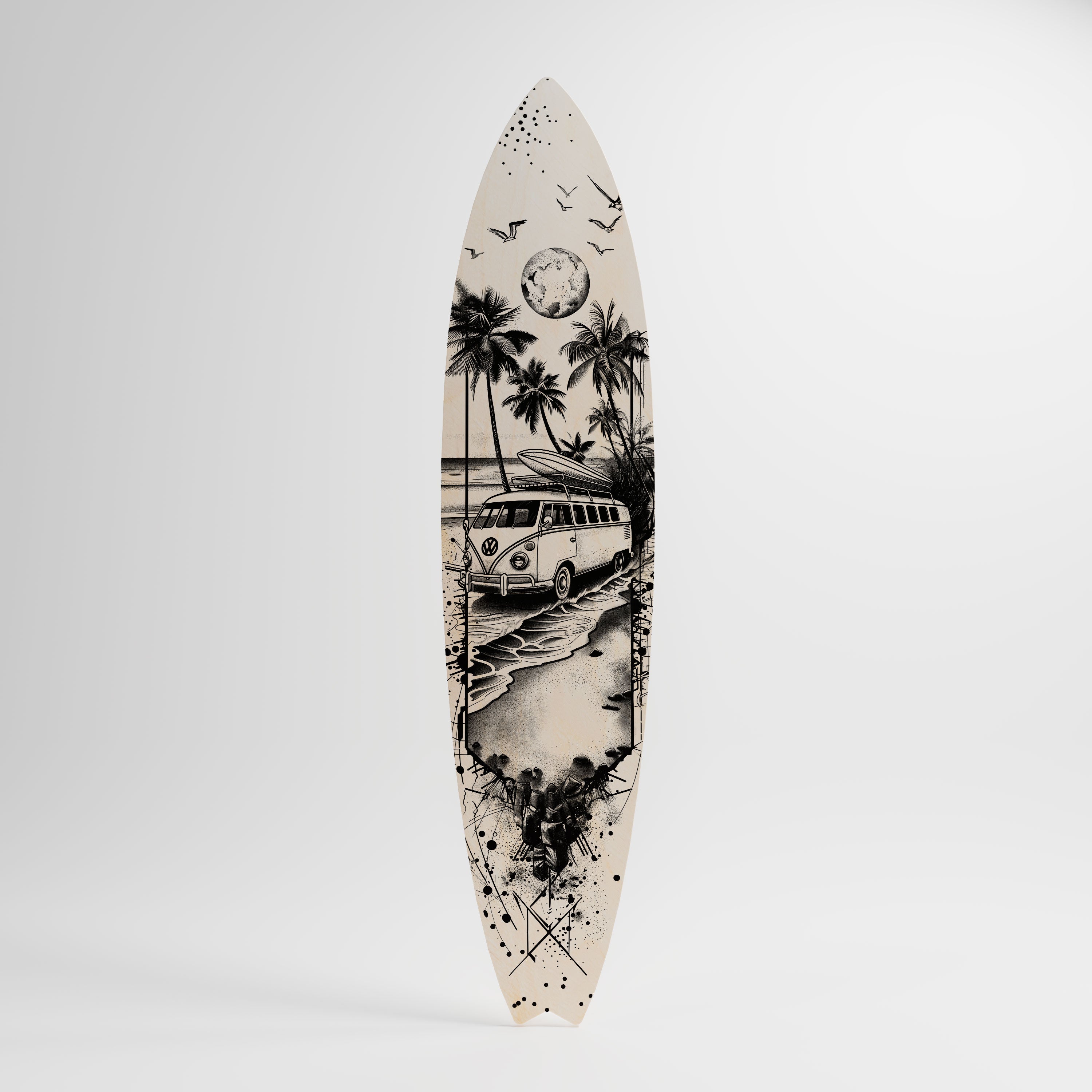 TRIPPY MEMORY Panel decorativo de tabla de surf