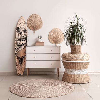TRIPPY MEMORY Panel decorativo de tabla de surf