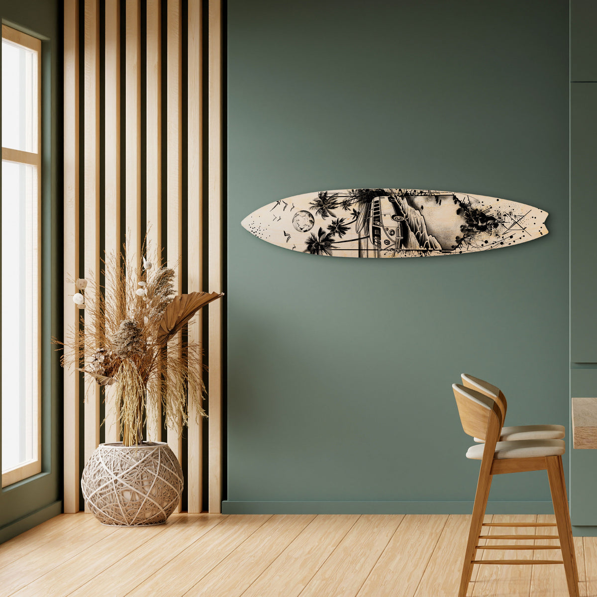 TRIPPY MEMORY Panel decorativo de tabla de surf