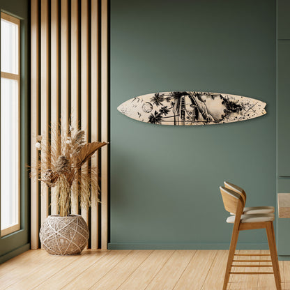 TRIPPY MEMORY Panel decorativo de tabla de surf