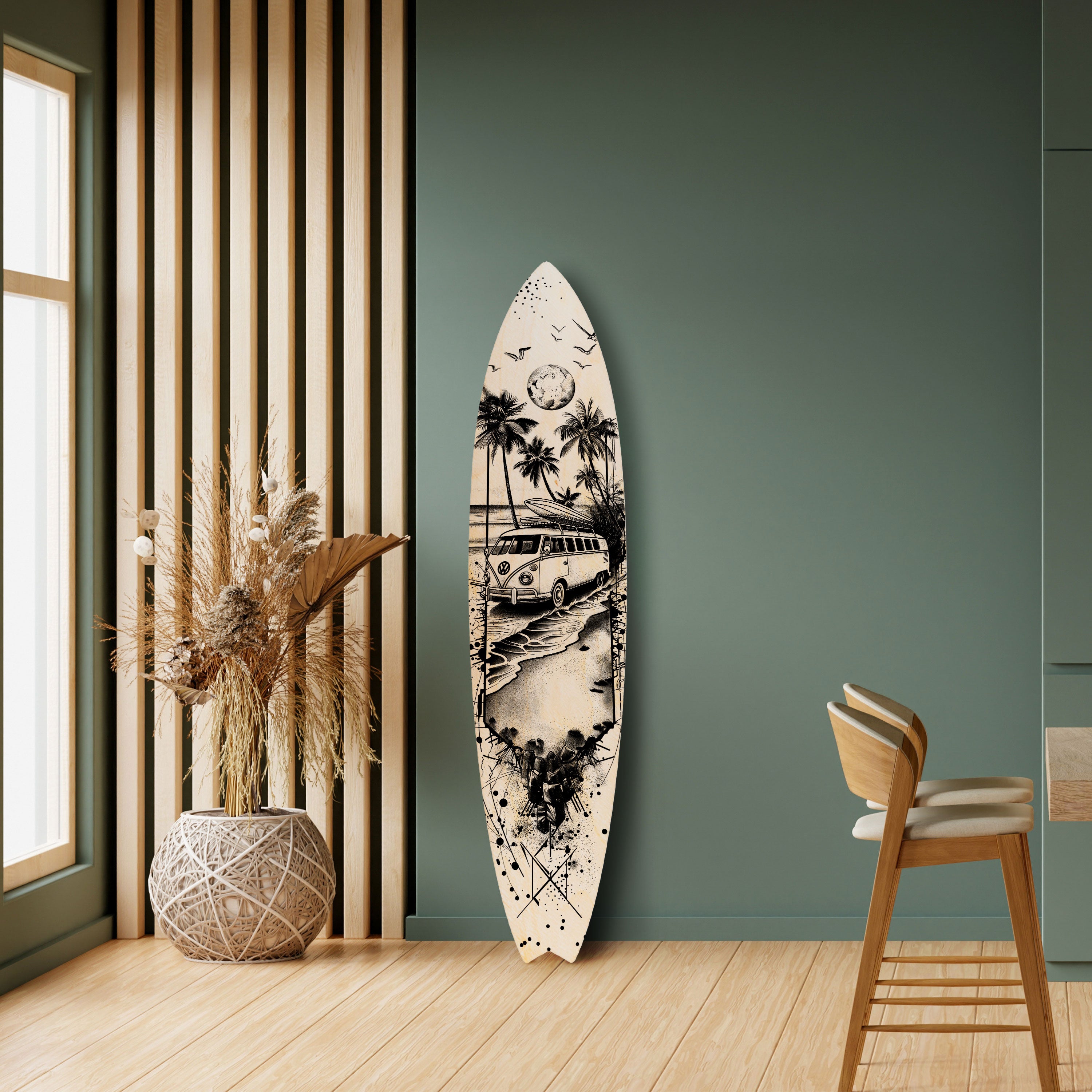 TRIPPY MEMORY Panel decorativo de tabla de surf