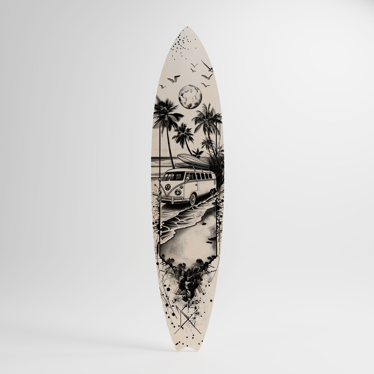 TRIPPY MEMORY Panel decorativo de tabla de surf