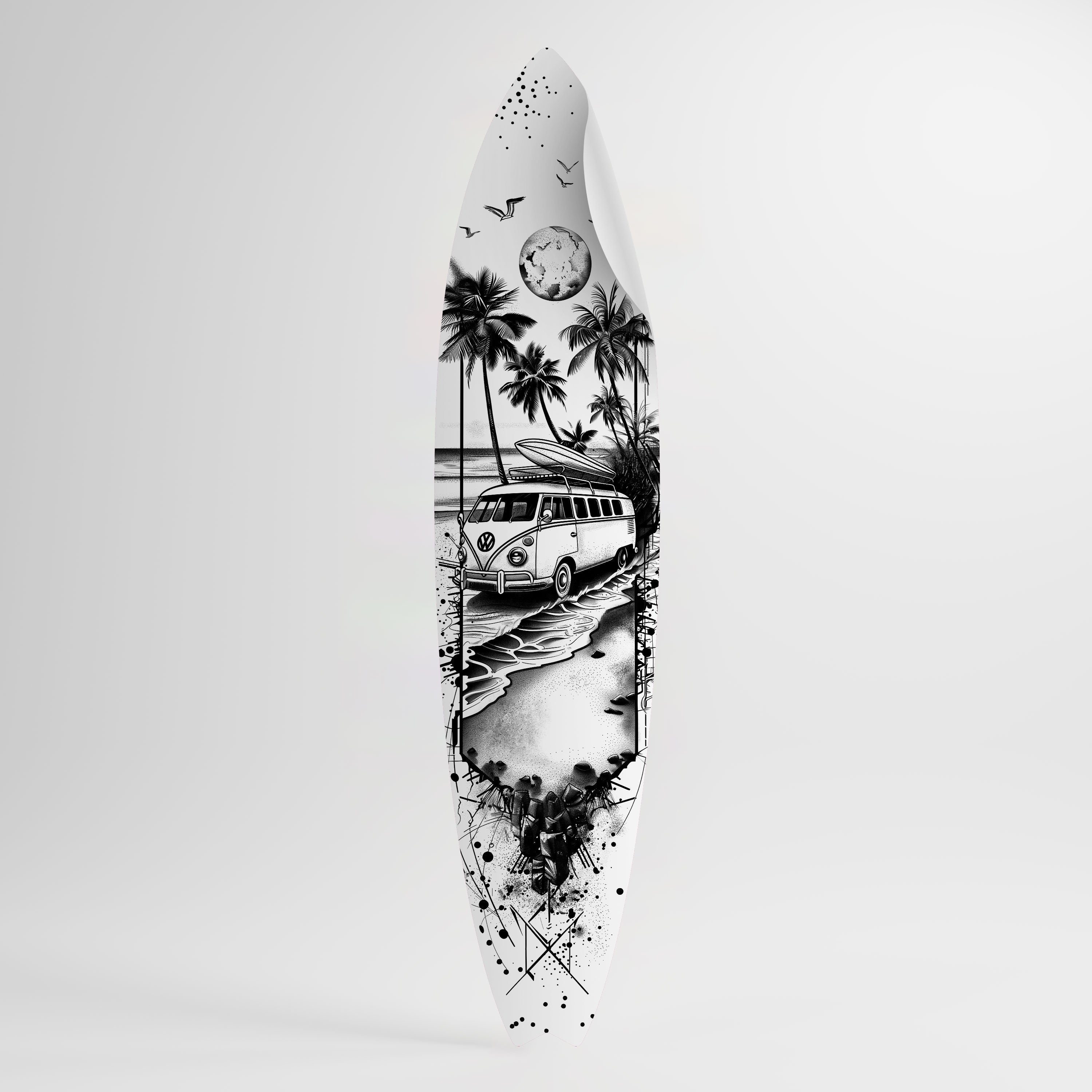 TRIPPY MEMORY Peel and Stick Surfboard Sticker