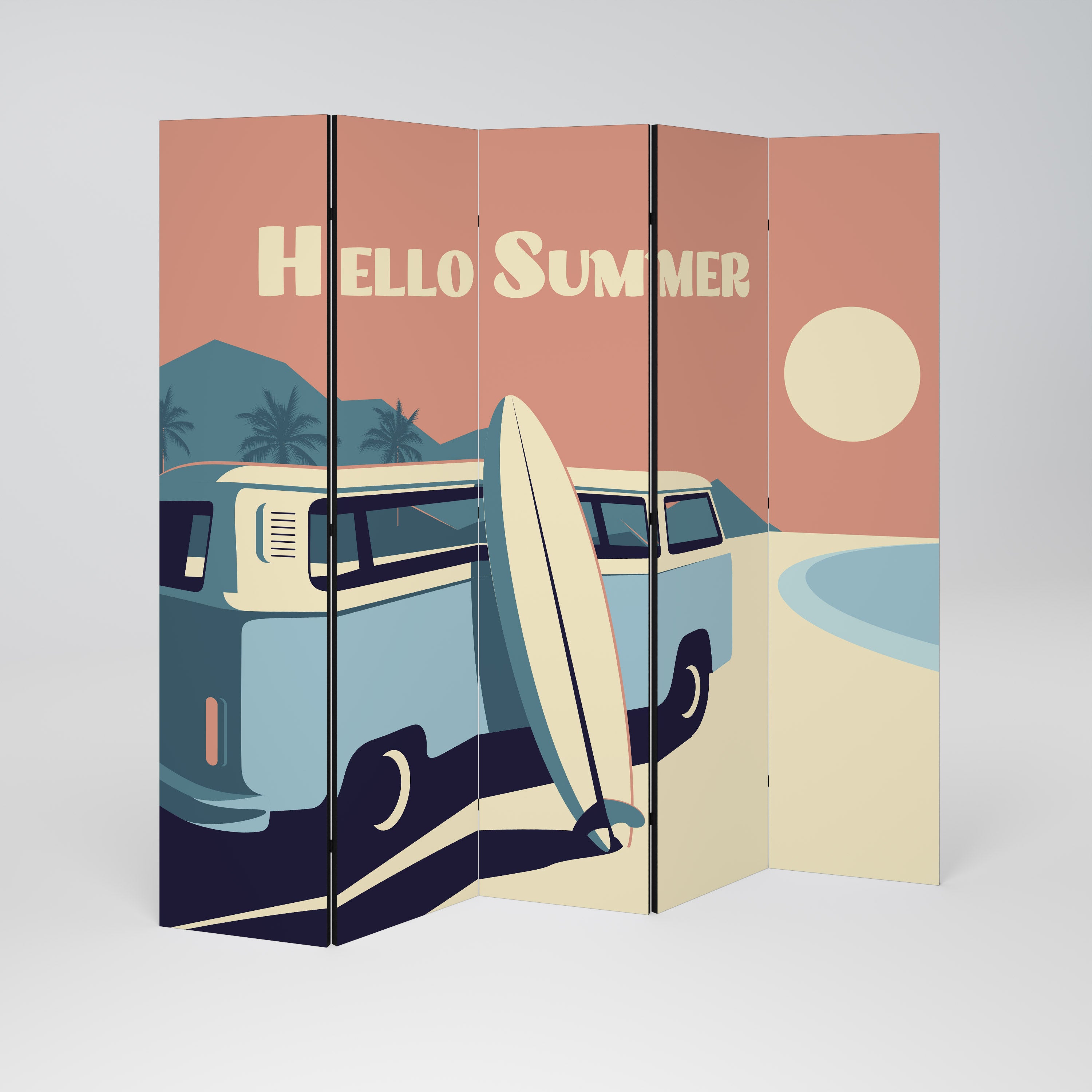 HELLO SUMMER 5-Panel Room Divider
