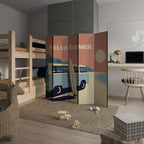 HELLO SUMMER Biombo Decorativo de 5 Paneles