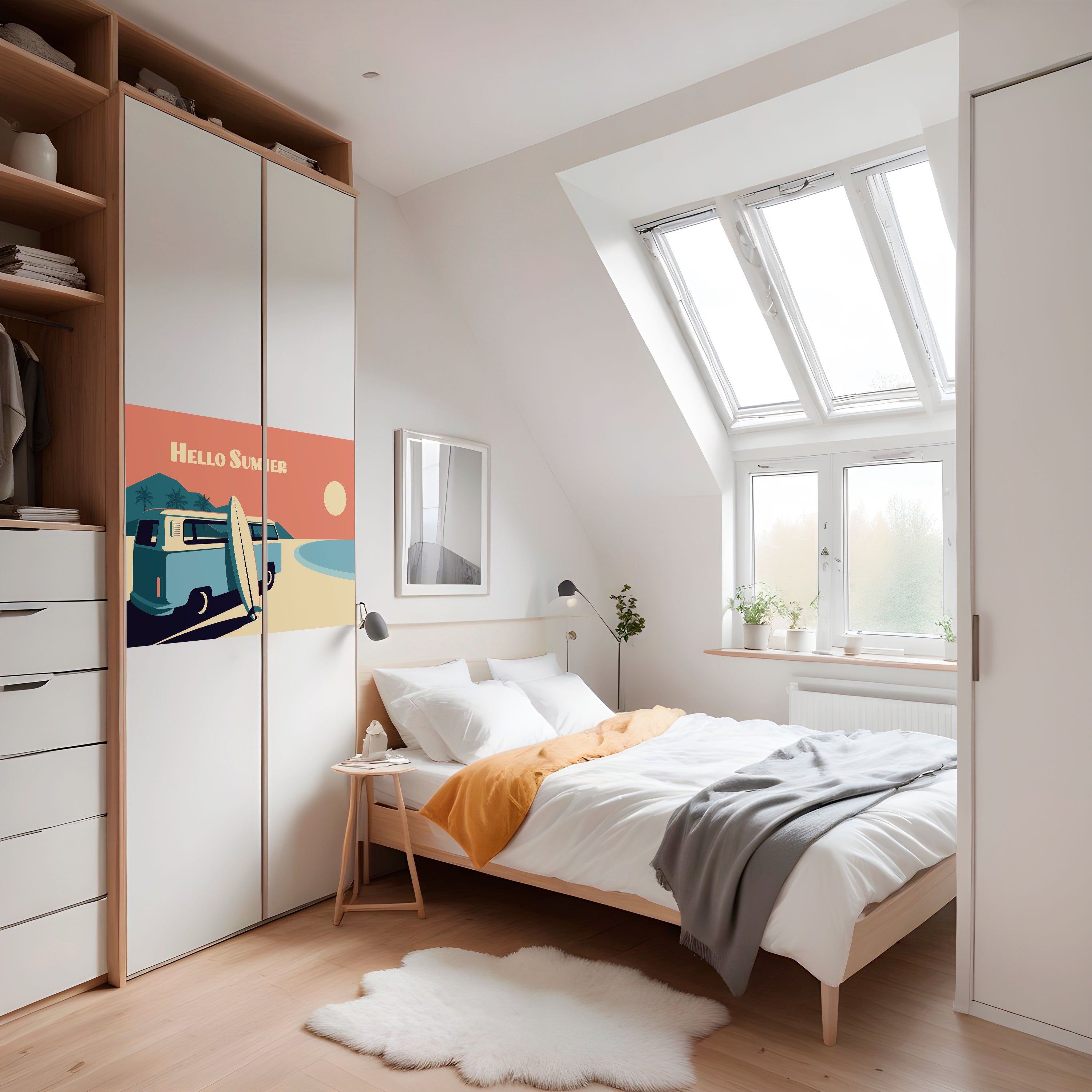 Póster horizontal autoadhesivo HOLA VERANO