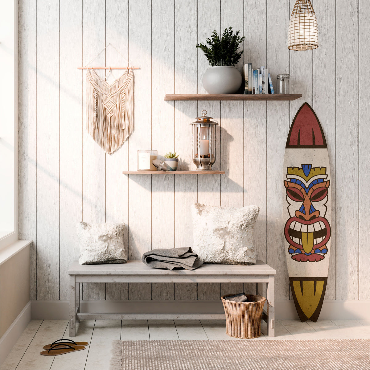 TOTEM TIKI Surfboard Decorative Panel
