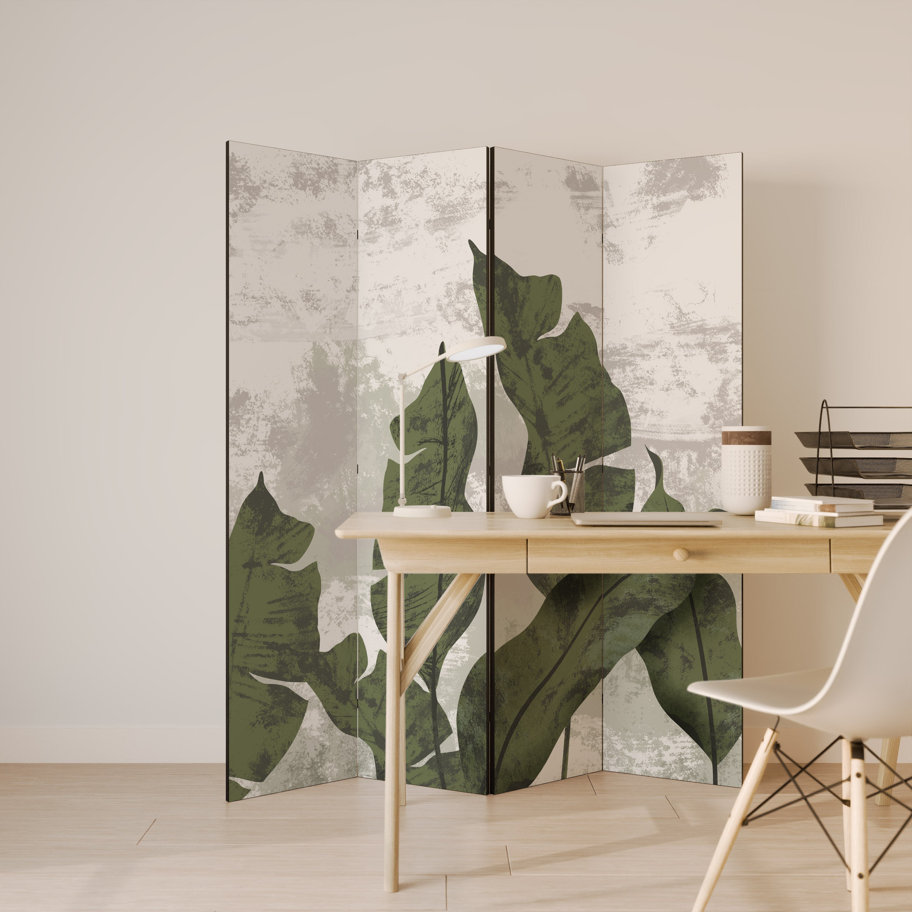 Biombo decorativo LEAF ECHO de 4 paneles