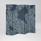 BLUE LEAVES Biombo Decorativo de 5 Paneles
