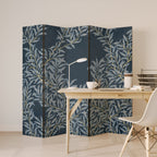 BLUE LEAVES Biombo Decorativo de 5 Paneles