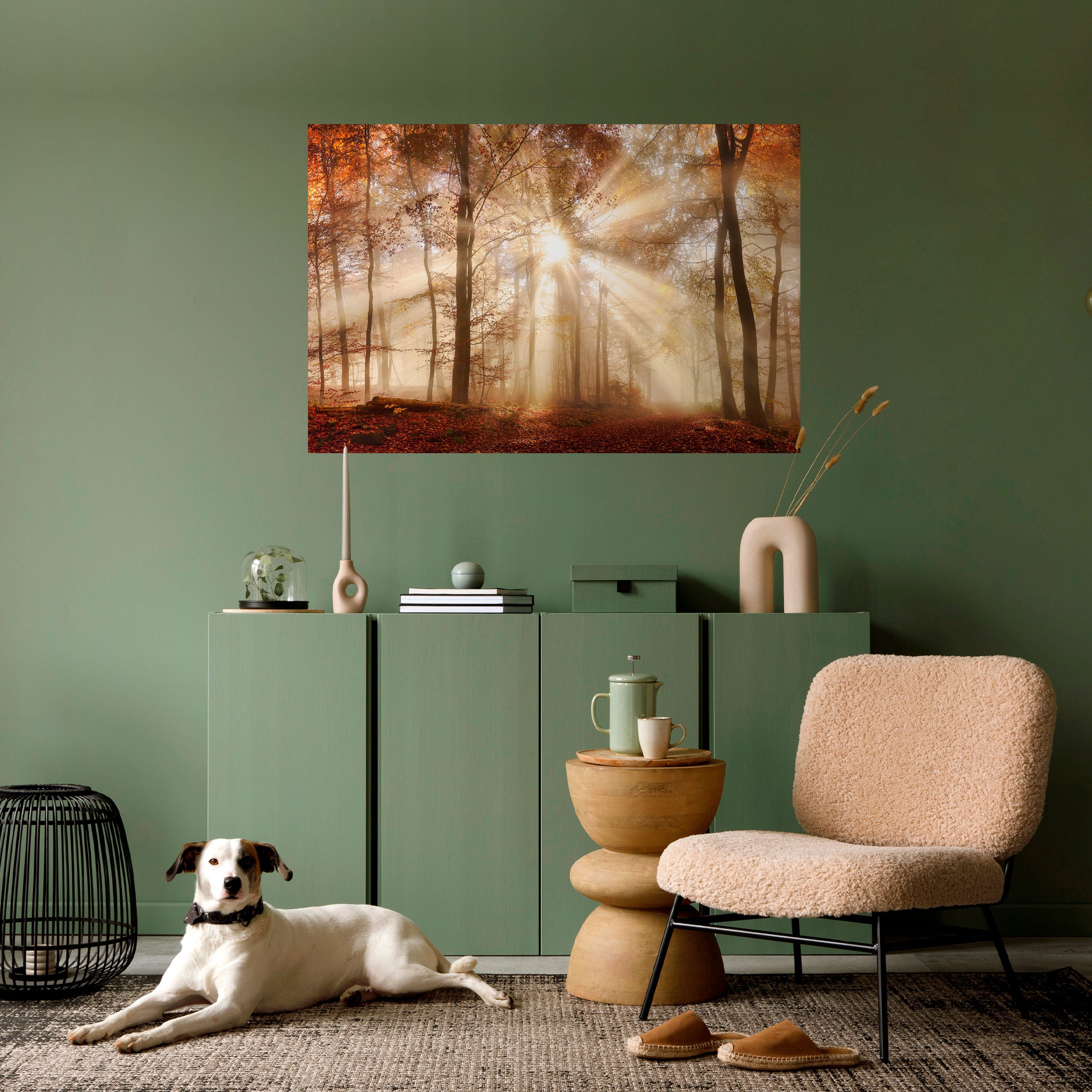 Susurros de otoño Póster horizontal autoadhesivo