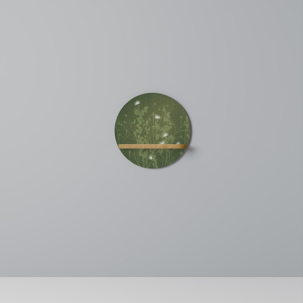 Estantería de arte redonda DANDELION HOLD con efecto roble