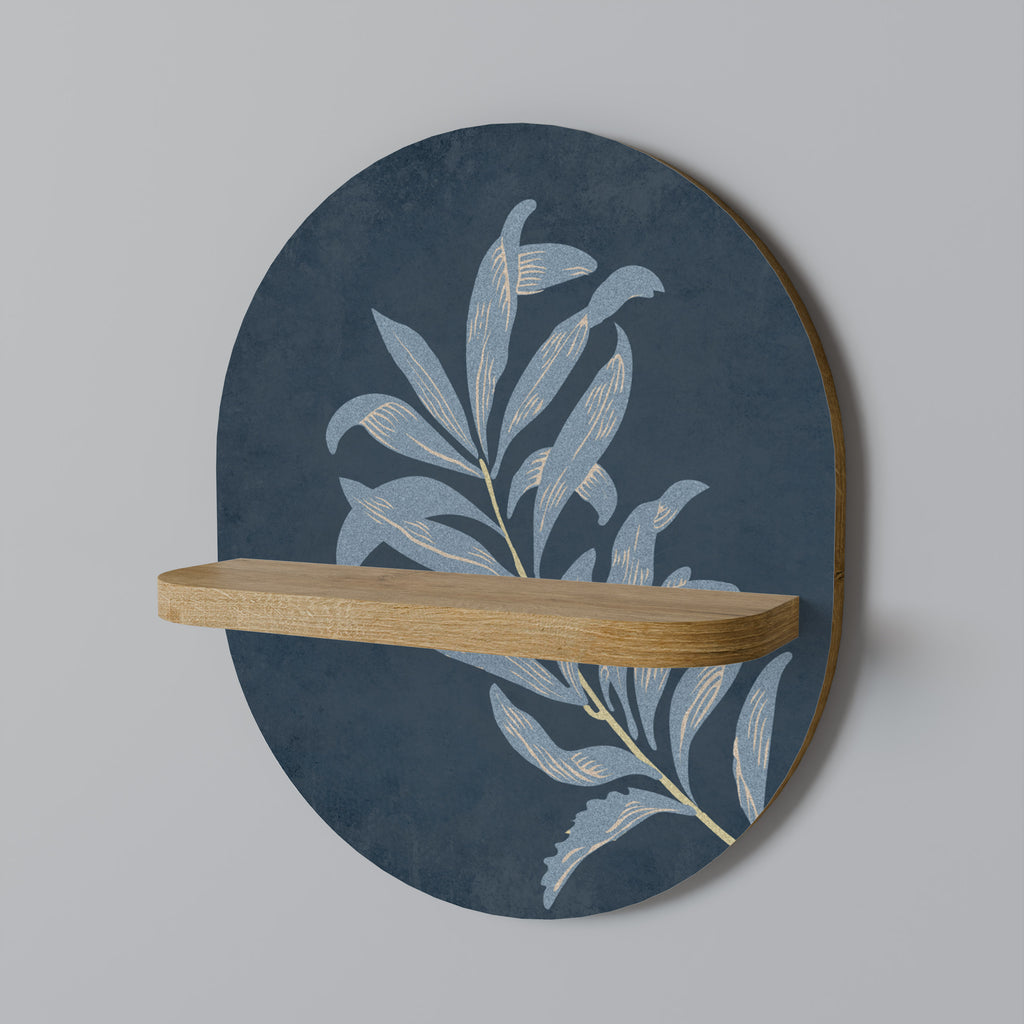 Estantería de arte ovalada SHADOW BRANCH con efecto roble