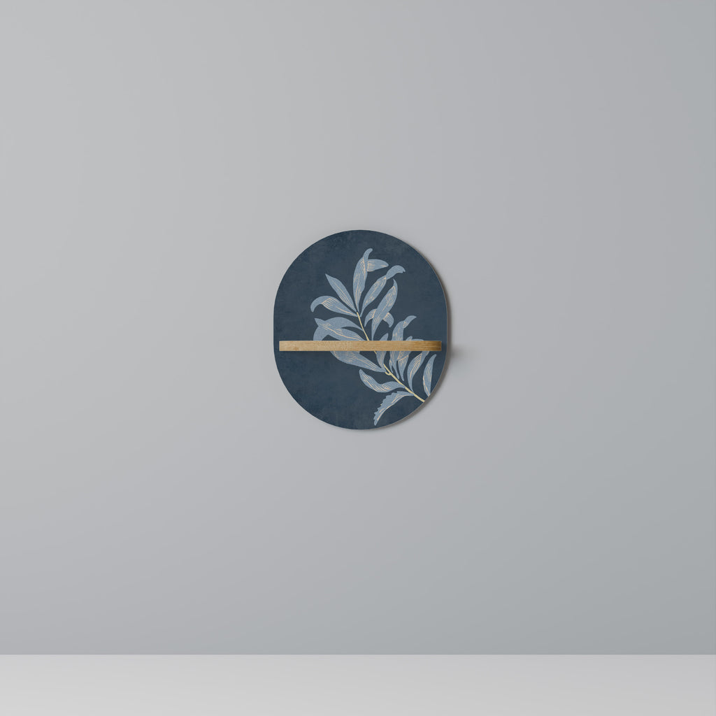 Estantería de arte ovalada SHADOW BRANCH con efecto roble