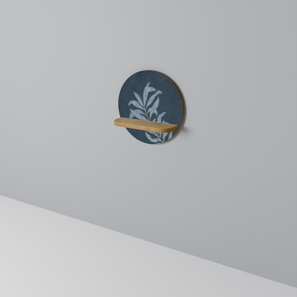 Estantería de arte redonda SHADOW BRANCH con efecto roble