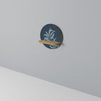 SHADOW BRANCH Round Art Shelf In Oak Effect