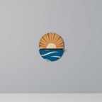 SUNNY SLIDE Oval Art Shelf In Black Finish