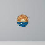 SUNNY SLIDE Estante Ovalado Decorativo en Efecto Roble