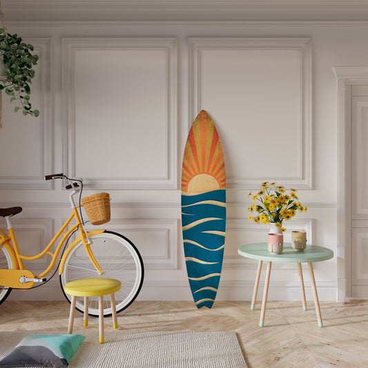 SUNNY SLIDE Panel decorativo de tabla de surf