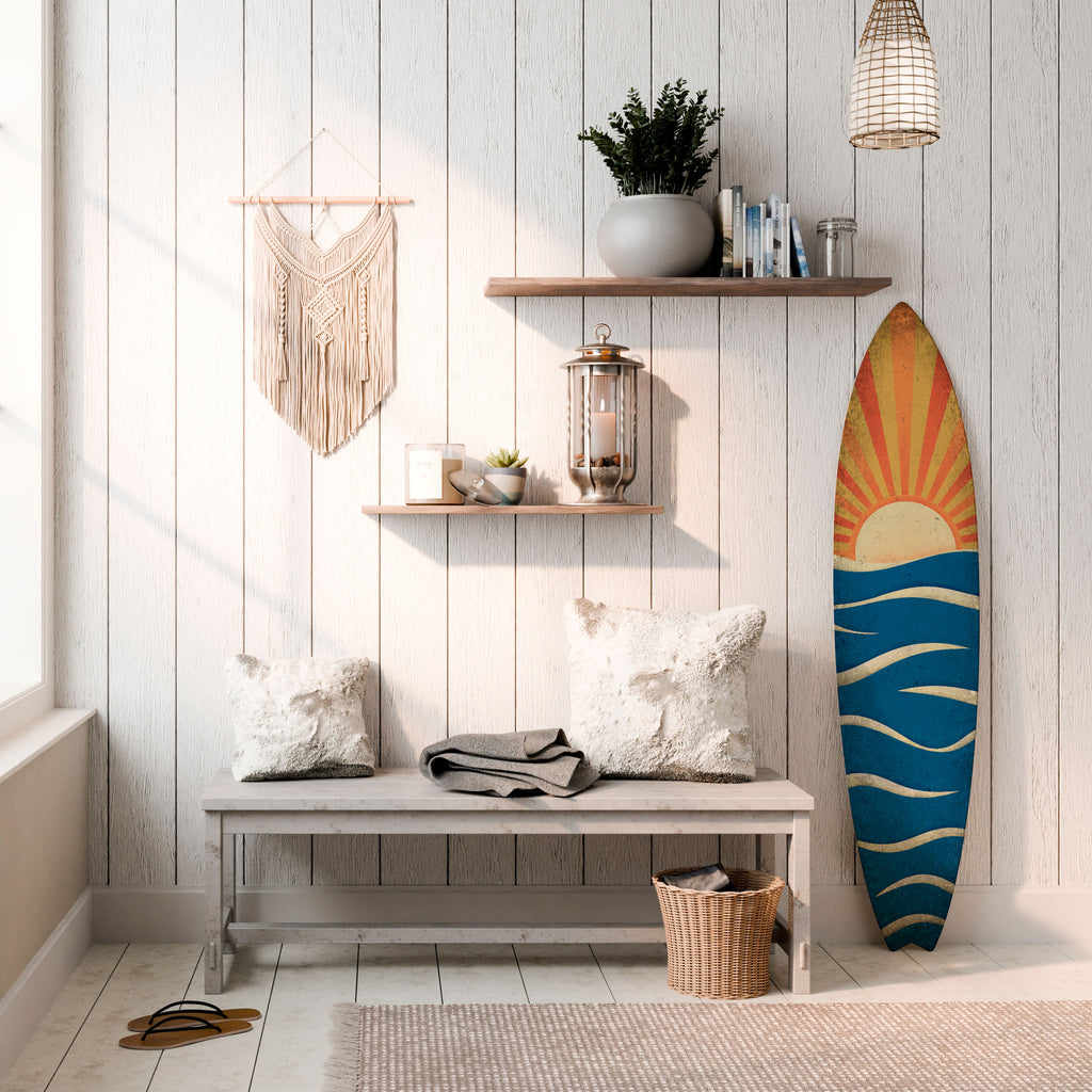 SUNNY SLIDE Panel decorativo de tabla de surf