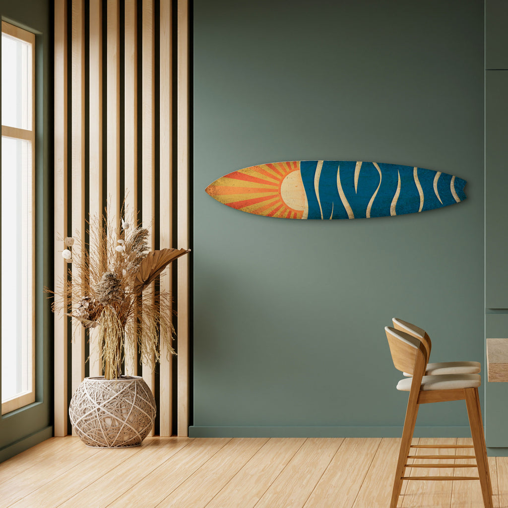 SUNNY SLIDE Panel decorativo de tabla de surf
