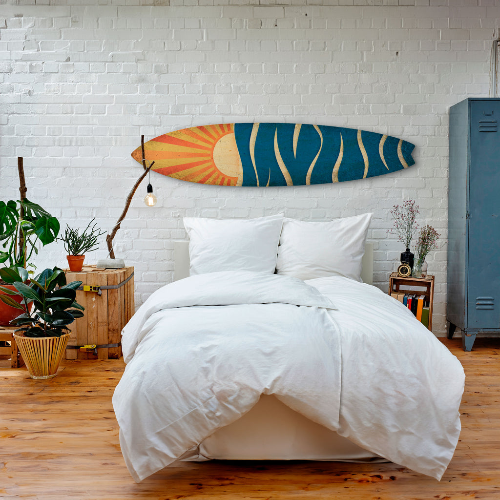 SUNNY SLIDE Panel decorativo de tabla de surf