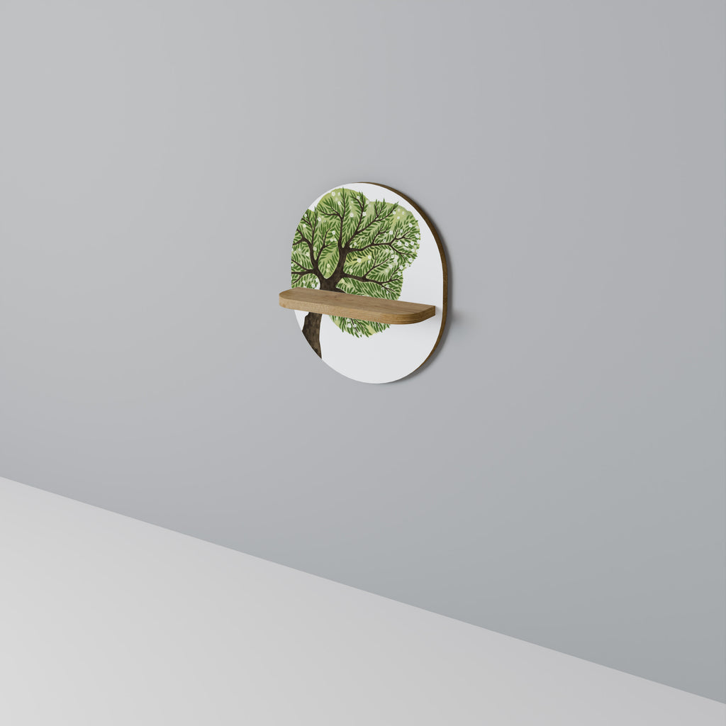 Estantería de arte ovalada WILDERNESS DASH con efecto roble