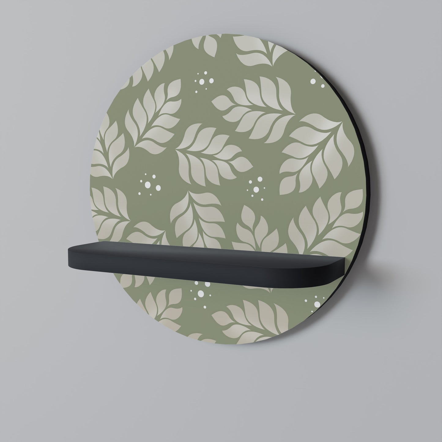 LEAVES ON GREEN Art Shelf