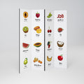 FRUIT LESSON Biombo de 4 paneles