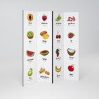 FRUIT LESSON Biombo de 4 paneles