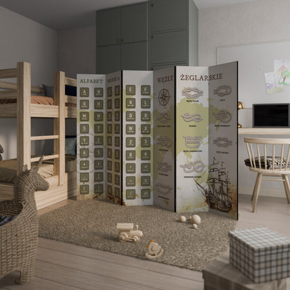MORSE AND KNOTS 6-Panel Room Divider