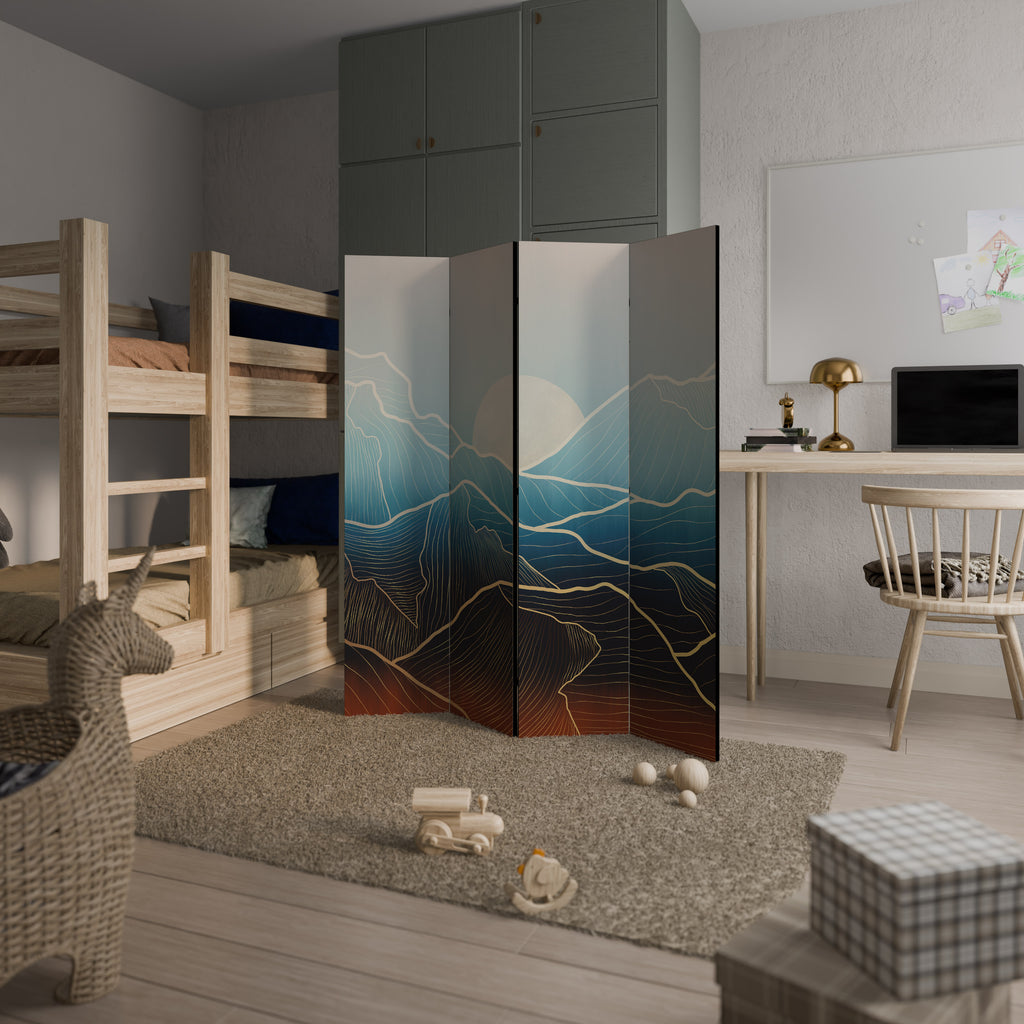 Biombo decorativo de 4 paneles LUNAR SECRETS