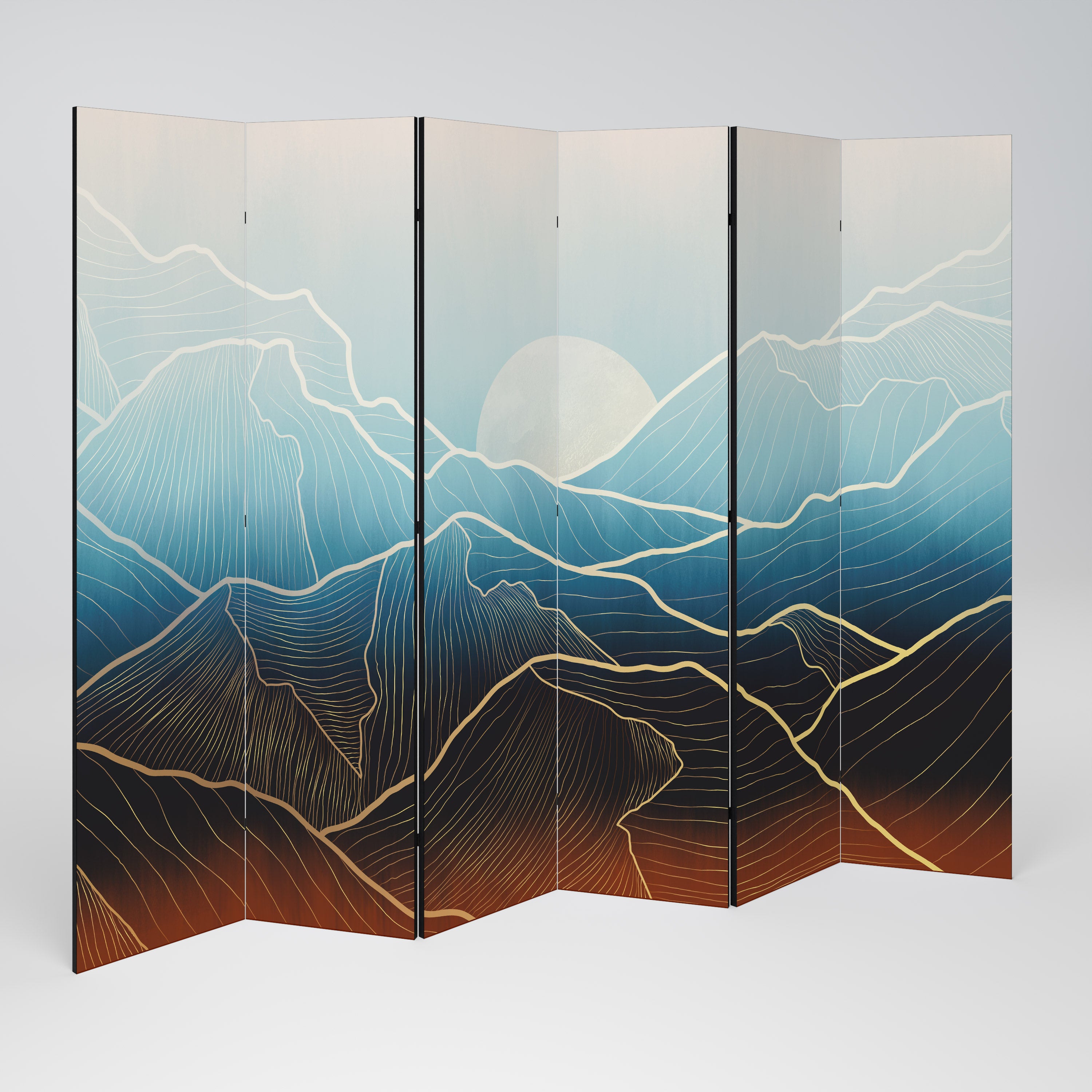 Biombo decorativo de 6 paneles LUNAR SECRETS