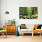 TRANQUIL STONES AND STREAMS Póster Horizontal Adhesivo