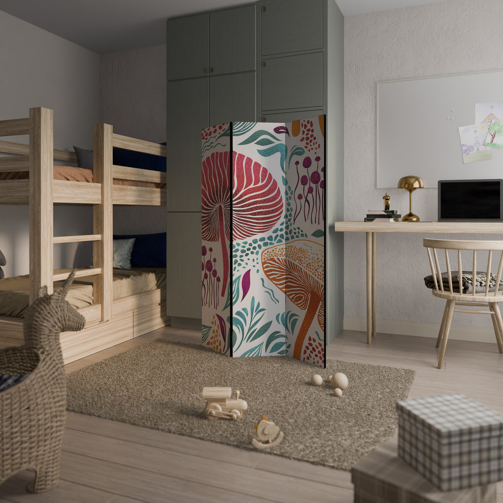 FUNGUS FANTASY Decorative 3-Panel Room Divider