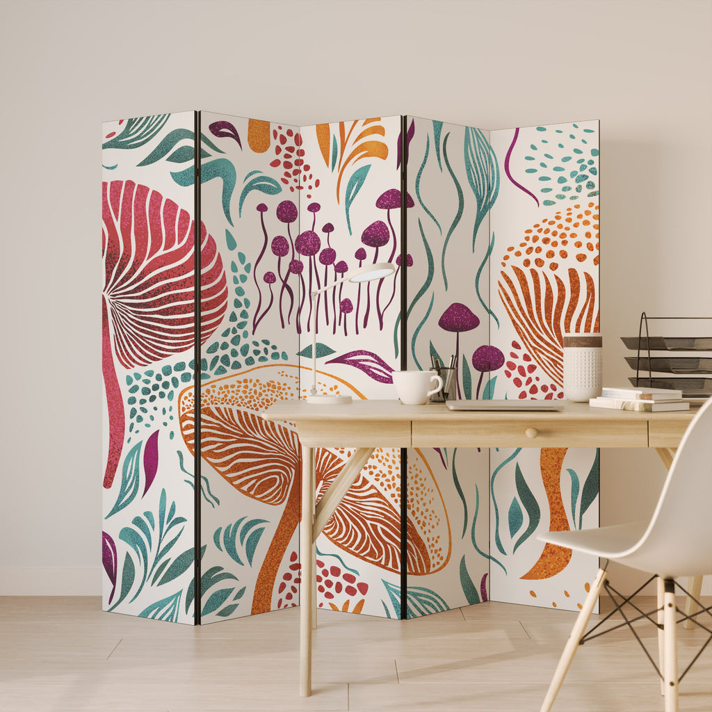 FUNGUS FANTASY 5-Panel Room Divider