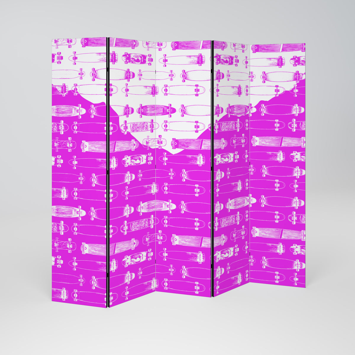 SKATEBOARD MAGENTA Biombo de 5 paneles