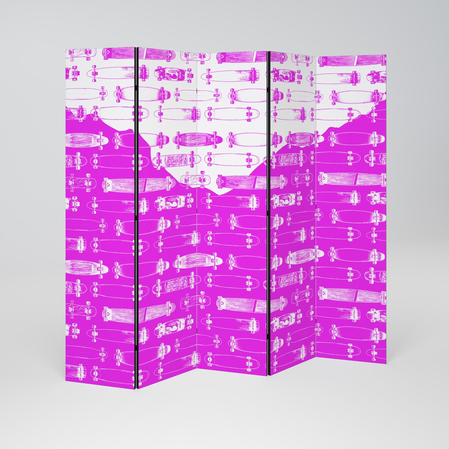 SKATEBOARD MAGENTA Biombo de 5 paneles