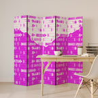 SKATEBOARD MAGENTA Biombo Decorativo de 5 Paneles