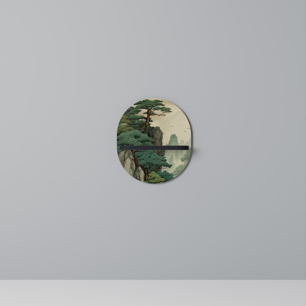 Estantería de arte ovalada VERDURE ABYSS con acabado negro